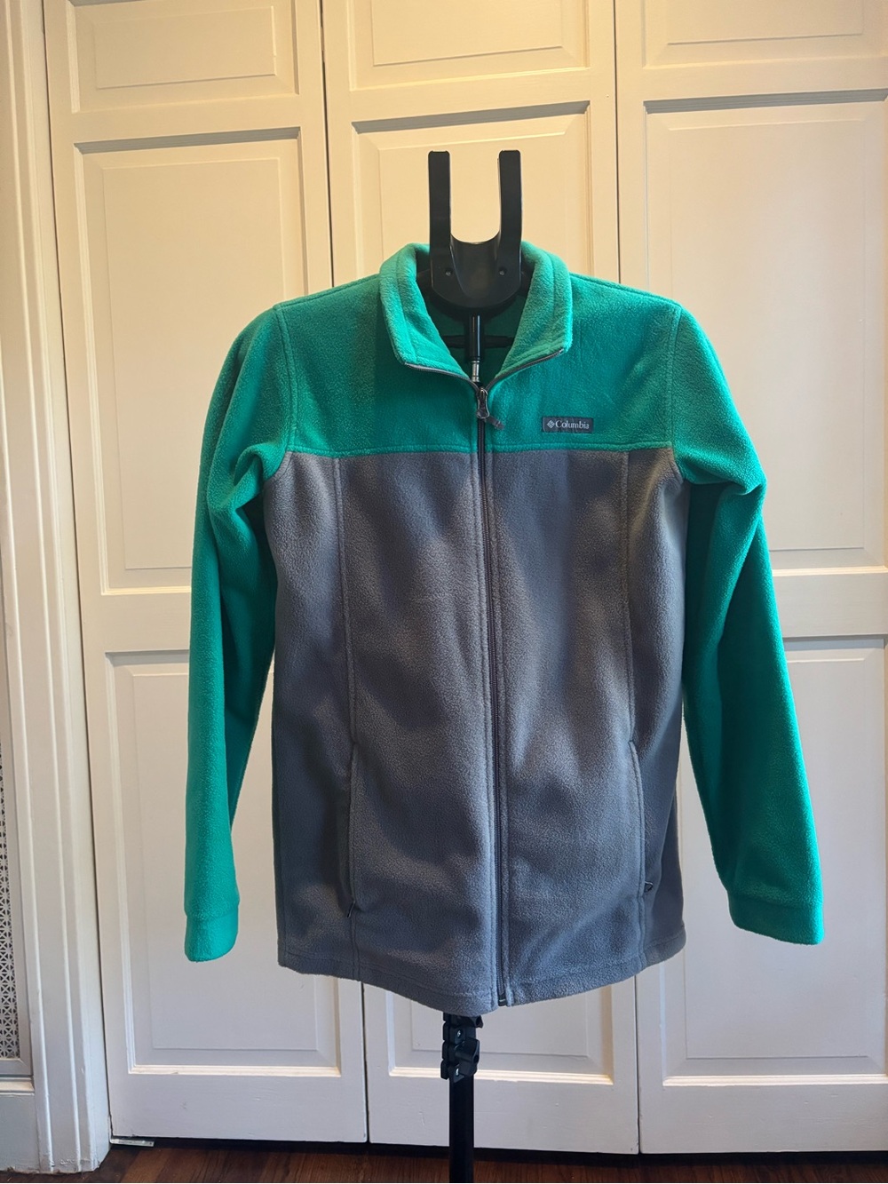 Columbia Kids Full-Zip Fleece Jacket - Green & Gray